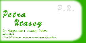 petra utassy business card